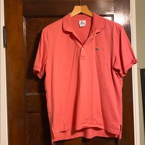 Men’s salmon colored polo shirt
